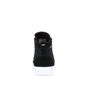 Supra Womens STACKS MID High Top Shoes Black/Black/white | US-51566